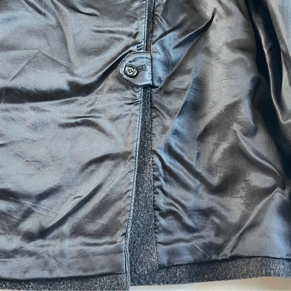 Adolfo Classic Black Trench Coat size 44S - Picture 4 of 6